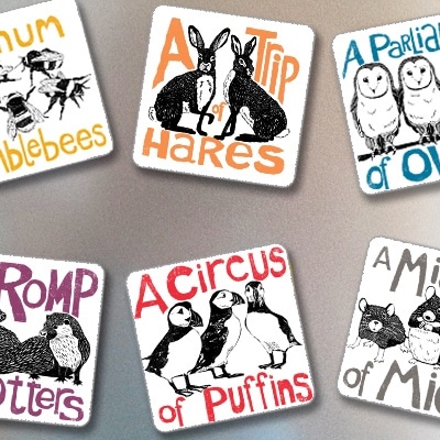 Wooden fridge magnets