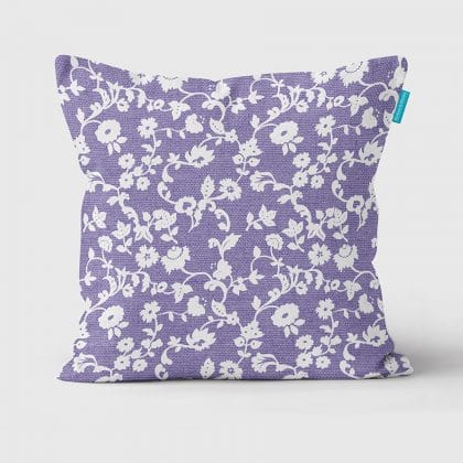 Purple Meadow Flowers cushion 