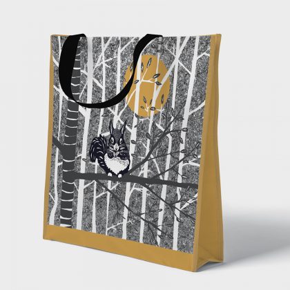 Squirrel grey tote bag