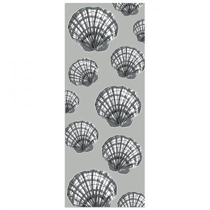 Scallop shells on grey pattern