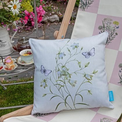 Soft Green Spring Floral Cushion