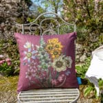 Passion Flowers Cushion Vintage Garden