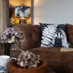 Badger cushion with lampshade photo