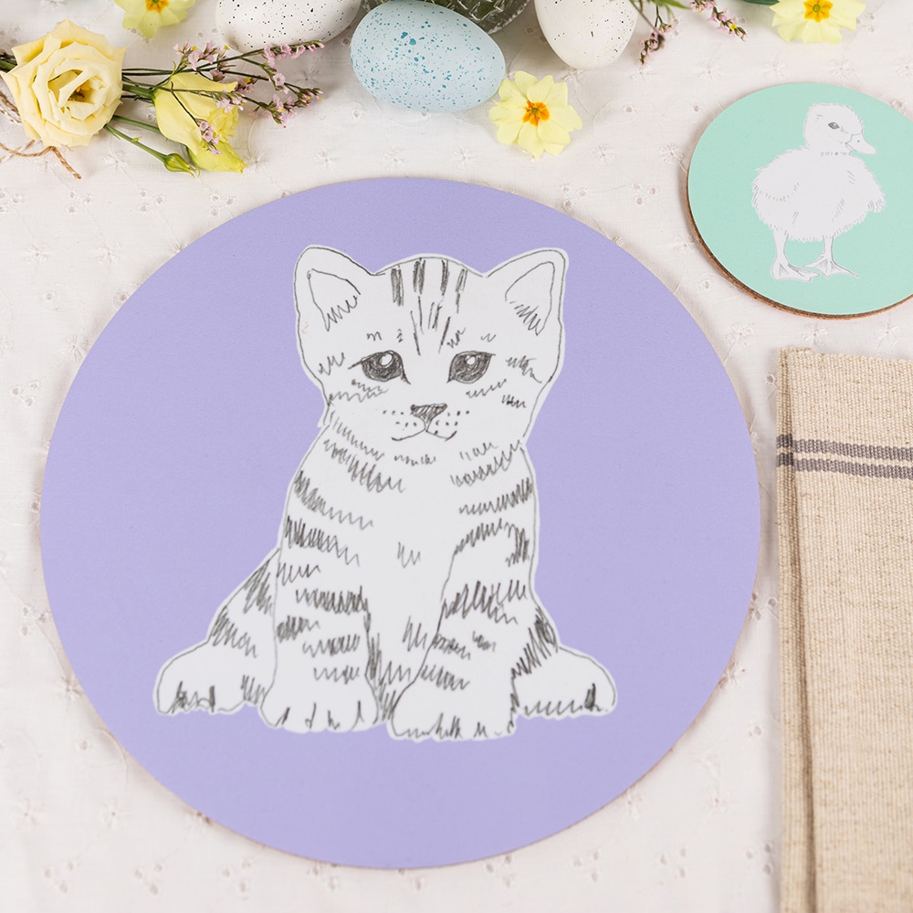 Kitten Round Tablemat