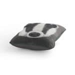 Badger Cushion Call of the Wild - bottle green piping - silver back