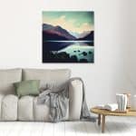 Mountain view canvas print - no frame